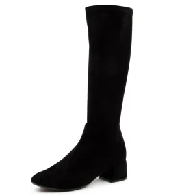 New Chevon Black Micro Women Boots
