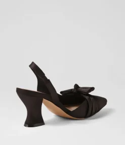 Best Ciello Black Satin Heels Women Heels