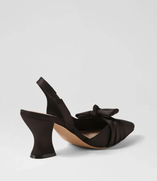 Best Ciello Black Satin Heels Women Heels