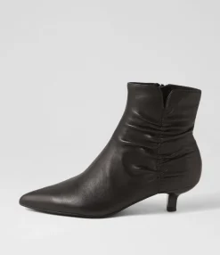 Online Cleris Black Leather Ankle Boots Women Ankle Boots
