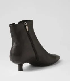 Online Cleris Black Leather Ankle Boots Women Ankle Boots