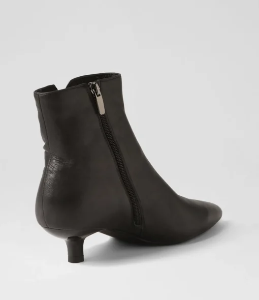 Online Cleris Black Leather Ankle Boots Women Ankle Boots