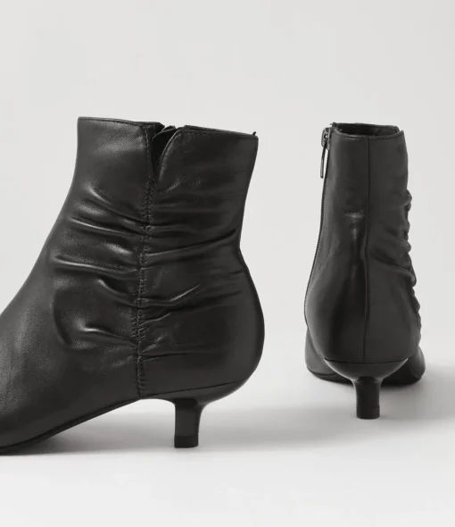 Online Cleris Black Leather Ankle Boots Women Ankle Boots