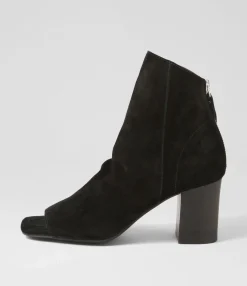 Sale Clint Black Suede Sandals Women Heels