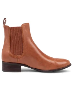 Shop Cohan Cognac Leather Chelsea Boots Women Ankle Boots