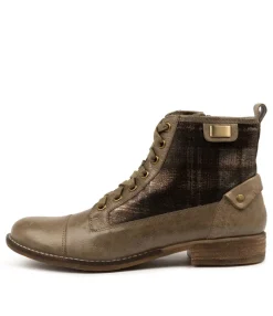 Outlet Cyber Mud-Amber Tartan Women Ankle Boots