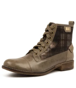 Outlet Cyber Mud-Amber Tartan Women Ankle Boots
