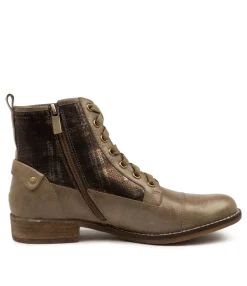 Outlet Cyber Mud-Amber Tartan Women Ankle Boots