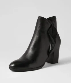 Cheap Darcey Black Leather Ankle Boots Women Ankle Boots