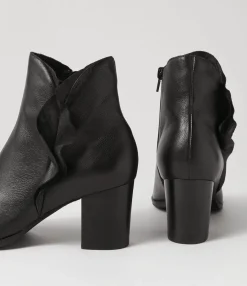 Cheap Darcey Black Leather Ankle Boots Women Ankle Boots