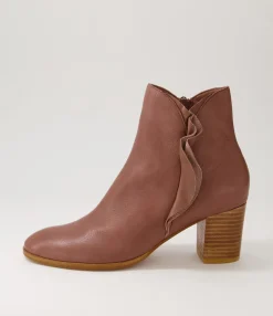 Online Darcey Rosewood Leather Ankle Boots Nh Women Ankle Boots