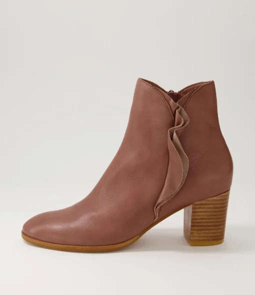Online Darcey Rosewood Leather Ankle Boots Nh Women Ankle Boots