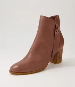 Online Darcey Rosewood Leather Ankle Boots Nh Women Ankle Boots