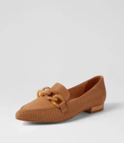 Cheap Devin Dark Tan Leather Loafers Women Loafers