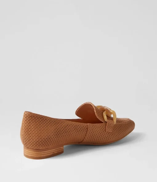 Cheap Devin Dark Tan Leather Loafers Women Loafers