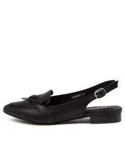 Cheap Dido Black Leather Women Loafers
