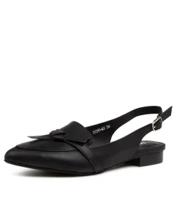 Cheap Dido Black Leather Women Loafers