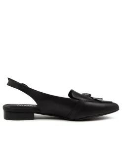 Cheap Dido Black Leather Women Loafers
