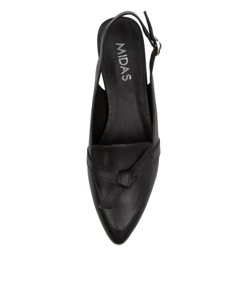 Cheap Dido Black Leather Women Loafers
