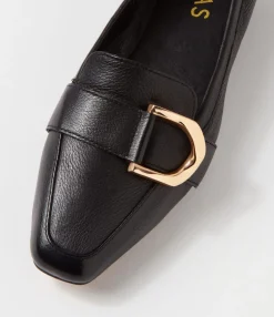 New Dorees Black Leather Loafers Women Loafers