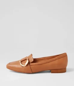 New Dorees Dark Tan Leather Loafers Women Loafers