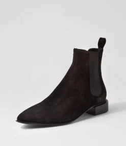 Online Egor Black Suede Elastic Chelsea Boots Women Ankle Boots