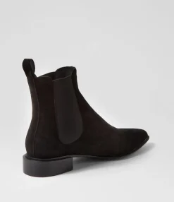 Online Egor Black Suede Elastic Chelsea Boots Women Ankle Boots