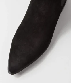 Online Egor Black Suede Elastic Chelsea Boots Women Ankle Boots