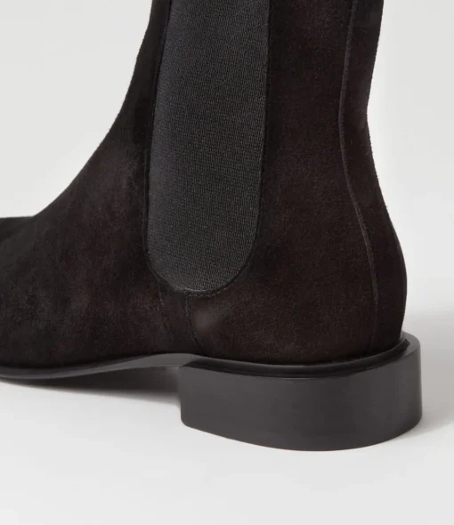 Online Egor Black Suede Elastic Chelsea Boots Women Ankle Boots