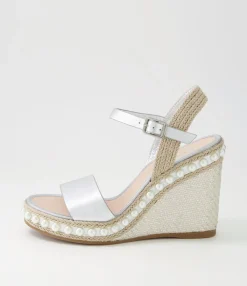 Store Emello Silver Multi Sandals Women Wedges
