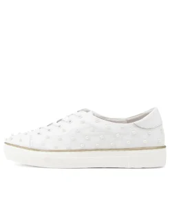 Shop Faith White Leather Sneakers Women Sneakers