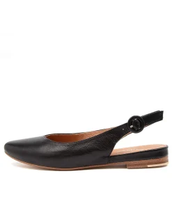 Best Fancy Black Leather Women Flats