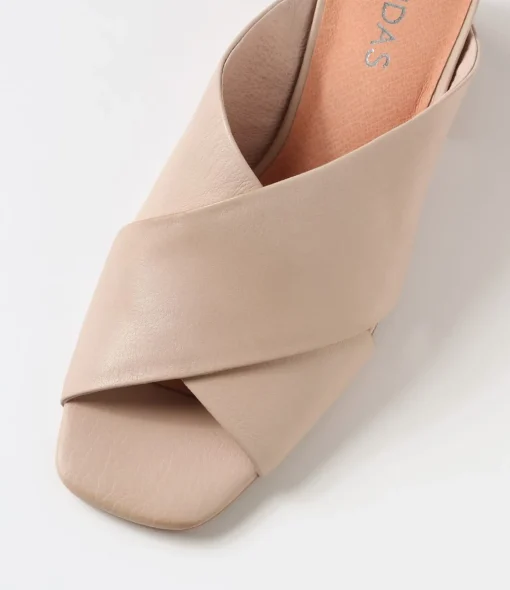 Shop Fanter Cafe Leather Sandals Women Slides