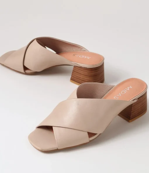 Shop Fanter Cafe Leather Sandals Women Slides