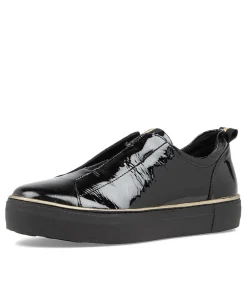 Shop Feathers Black Patent Leather Sneakers Women Sneakers