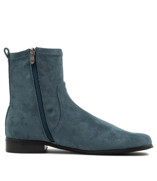 Best Fillis Dk Denim Stretch Microsuede Ankle Boots Women Ankle Boots