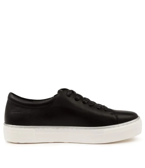 Clearance Flounce Black-White Sole Women Sneakers