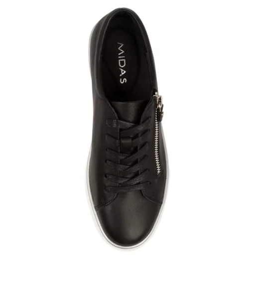 Clearance Flounce Black-White Sole Women Sneakers