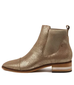 Online Foro Old Gold Leather Women Ankle Boots