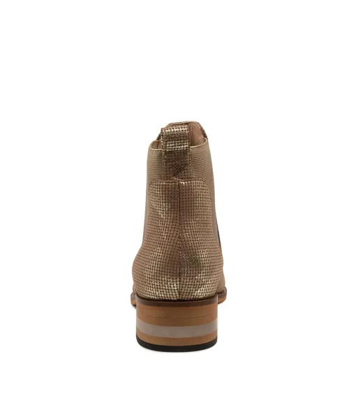 Online Foro Old Gold Leather Women Ankle Boots