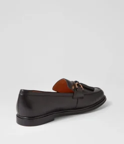 Discount Gello Black Leather Loafers Women Loafers