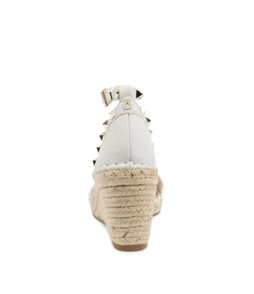 Best Gigi White Leather Women Espadrilles