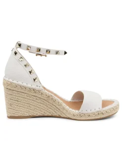 Best Gigi White Leather Women Espadrilles