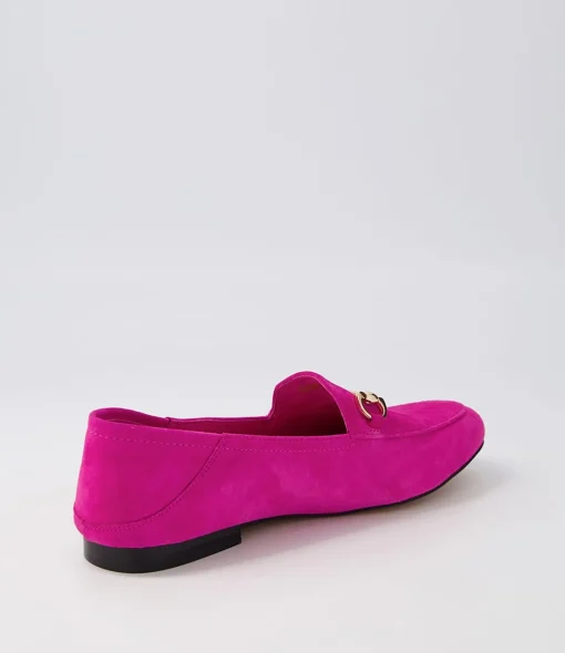 Best Sale Ginnas Fuchsia Suede Loafers Women Loafers