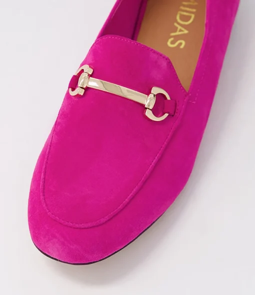 Best Sale Ginnas Fuchsia Suede Loafers Women Loafers