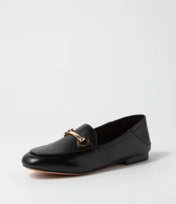 New Ginnas Half Black Leather Loafers Women Loafers