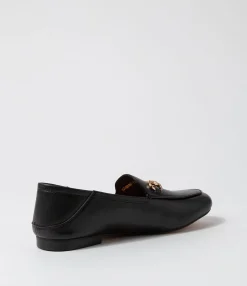 New Ginnas Half Black Leather Loafers Women Loafers