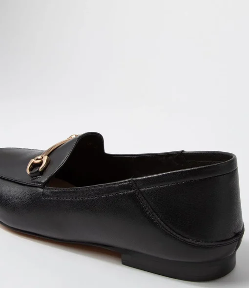 New Ginnas Half Black Leather Loafers Women Loafers