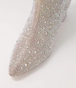 Store Glistin Silver Jewel Fabric Ankle Boots Women Ankle Boots