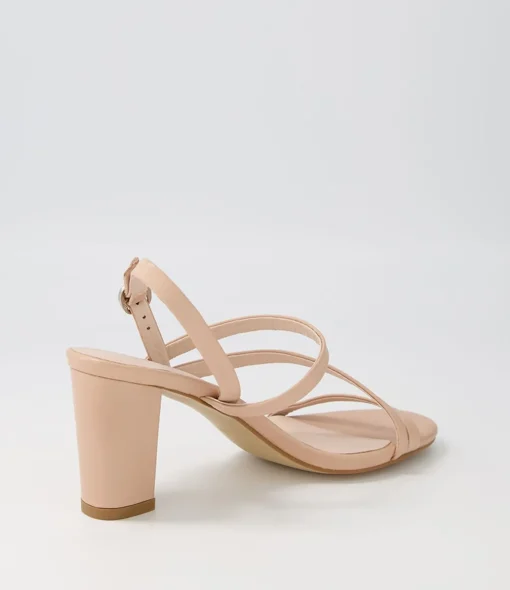 Best Sale Goldy Dark Nude Leather Sandals Women Heels